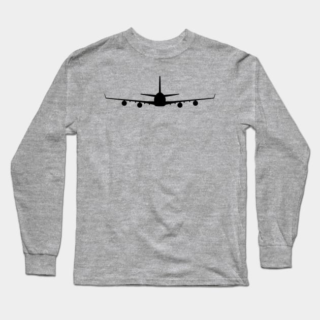 Boeing 747 - Jumbo Jet Commercial Jet Airliner Long Sleeve T-Shirt by Vidision Avgeek